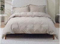 Постельное белье хлопок Lotus Home - Checked Gingham Kahve (Турция), евро